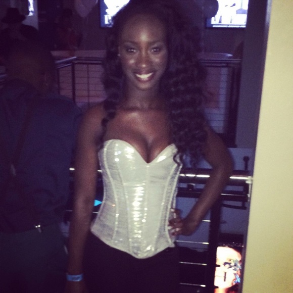 Frederick's of Hollywood | Tops | White Sparkly Corset | Poshmark